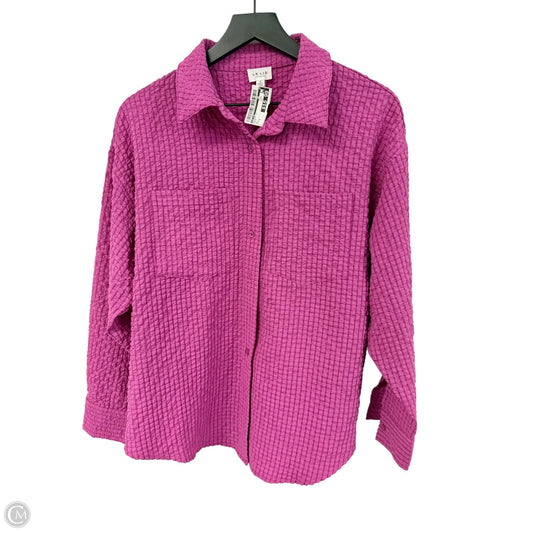 Blouse Long Sleeve By Le Lis In Pink, Size: S