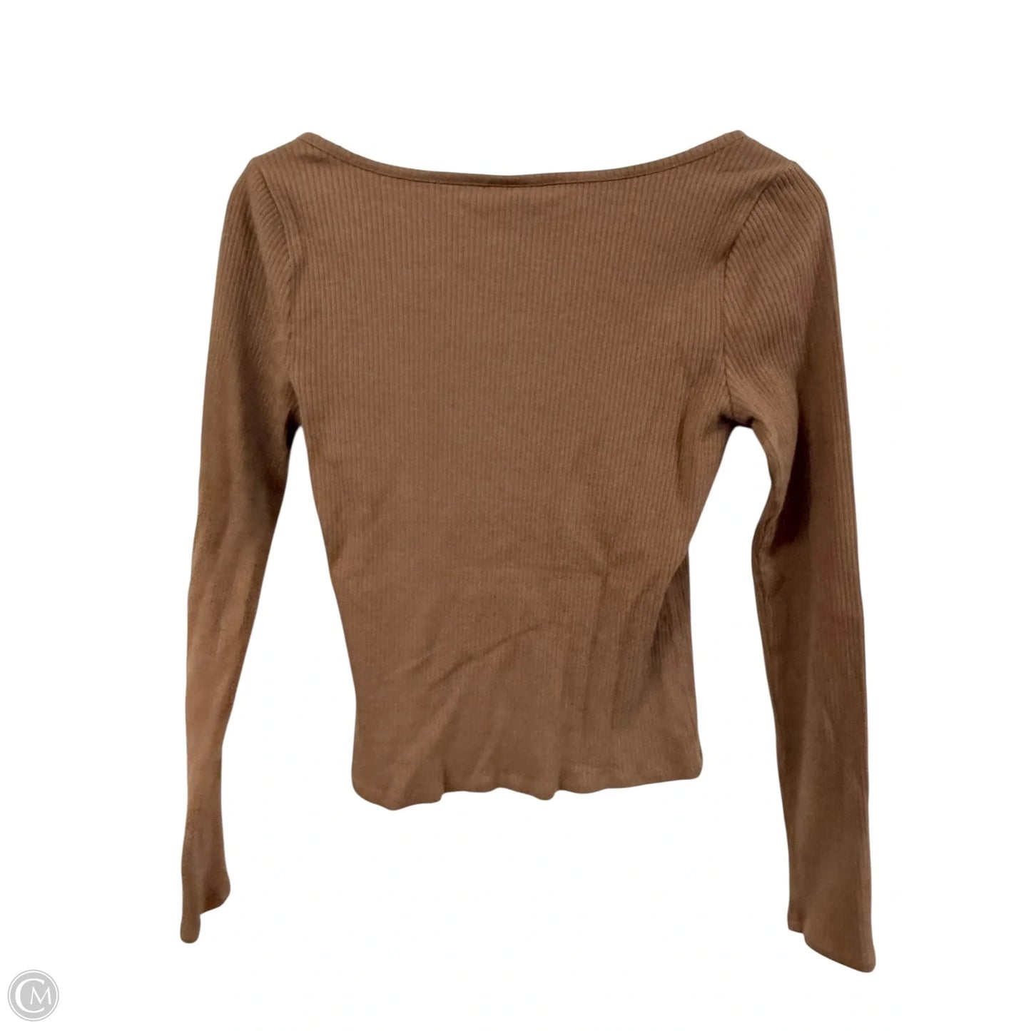 Top Long Sleeve Basic By Ana In Brown, Size: S