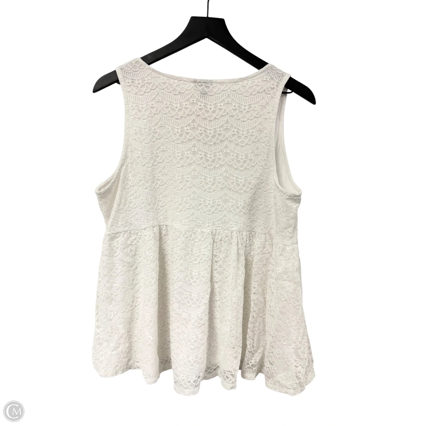 Top Sleeveless By Torrid In White, Size: 1x