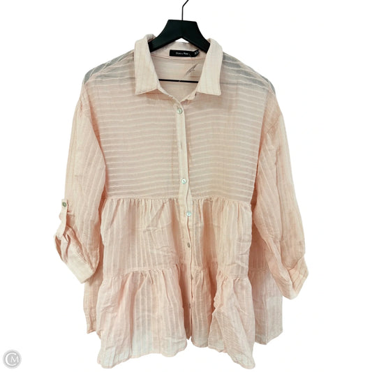 Blouse Long Sleeve By Doe & Rae In Pink, Size: M