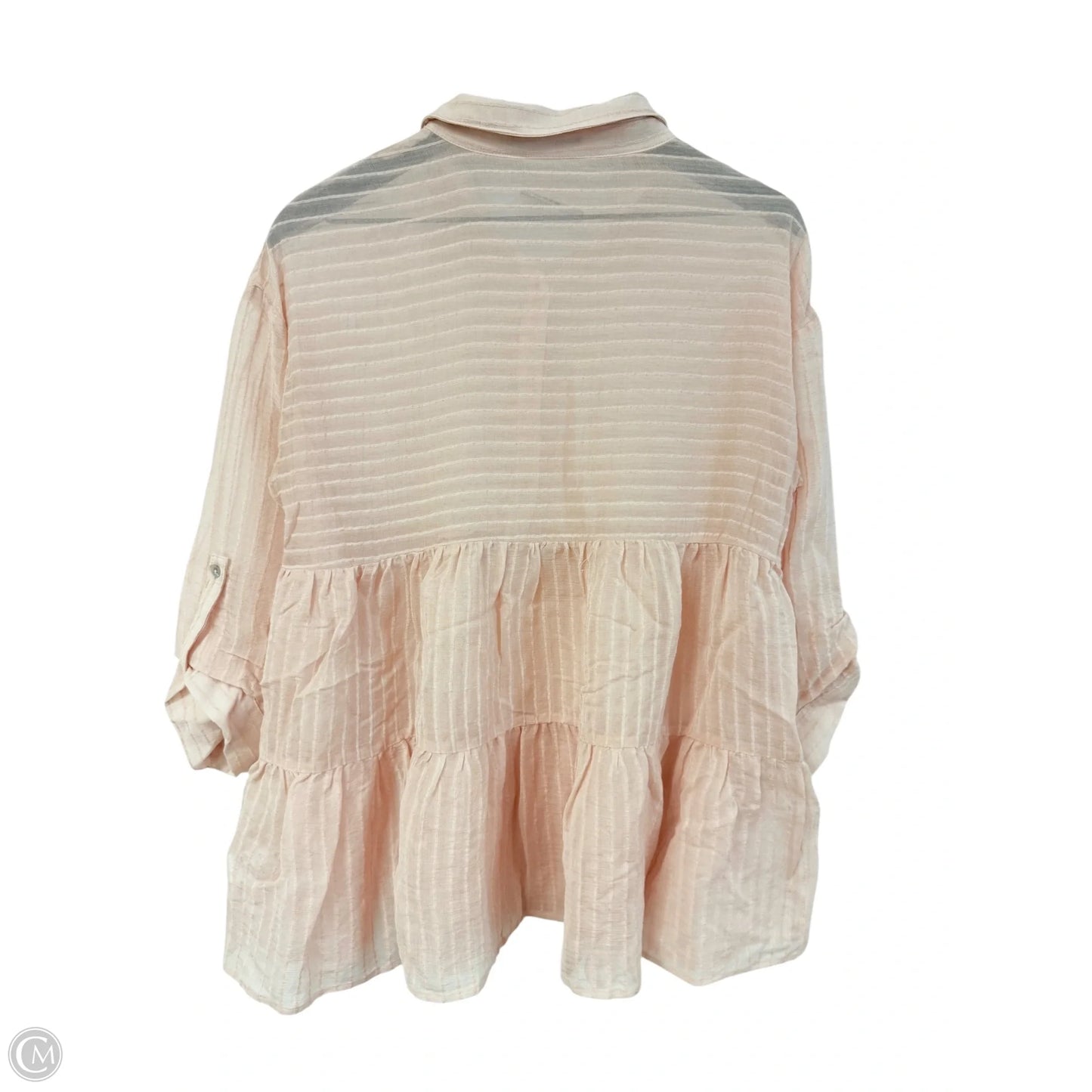 Blouse Long Sleeve By Doe & Rae In Pink, Size: M