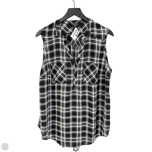 Top Sleeveless By Torrid In Black & White, Size: 1x