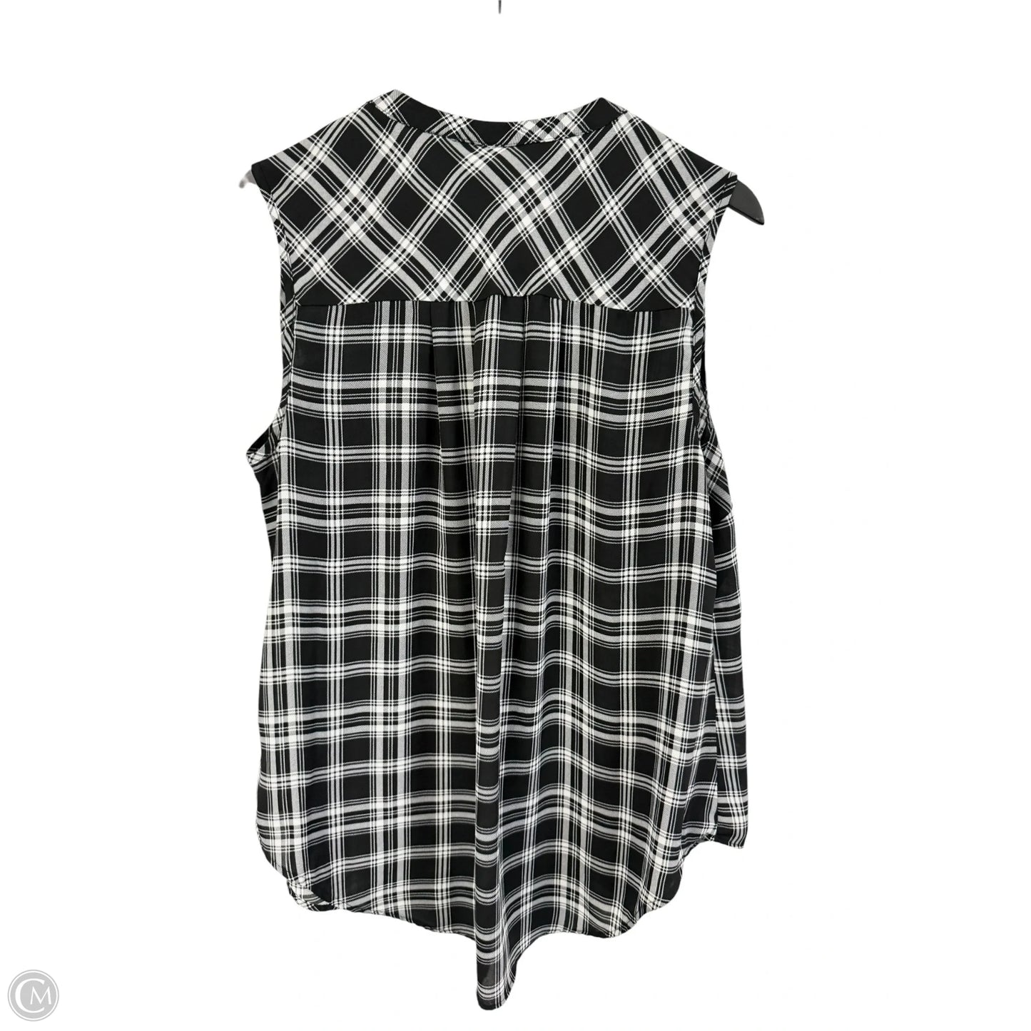 Top Sleeveless By Torrid In Black & White, Size: 1x