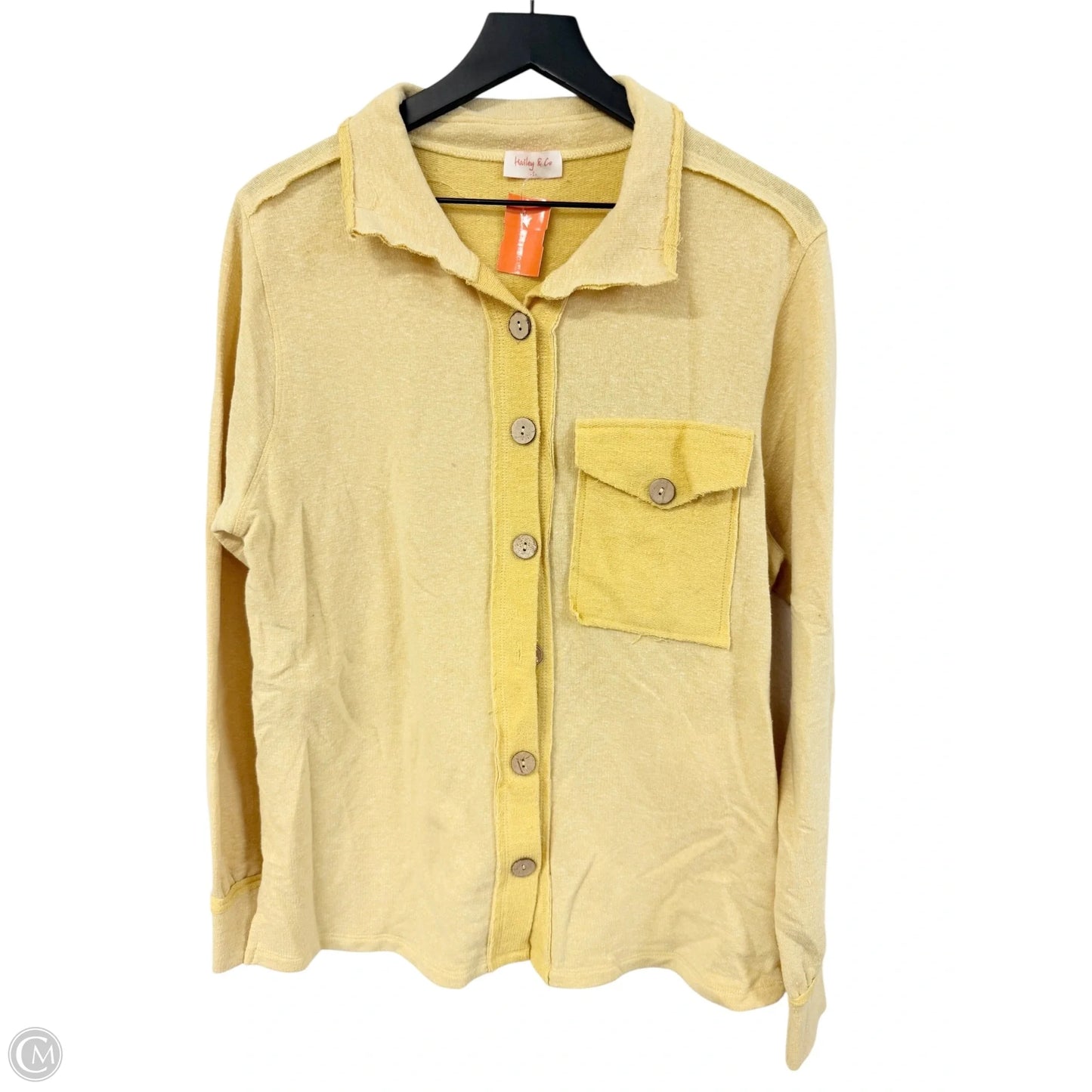 Blouse Long Sleeve By Clothes Mentor In Yellow, Size: S