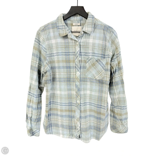 Blouse Long Sleeve By Thread And Supply In Blue & Green, Size: L