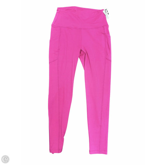 Athletic Leggings By Zenana Outfitters In Pink, Size: L