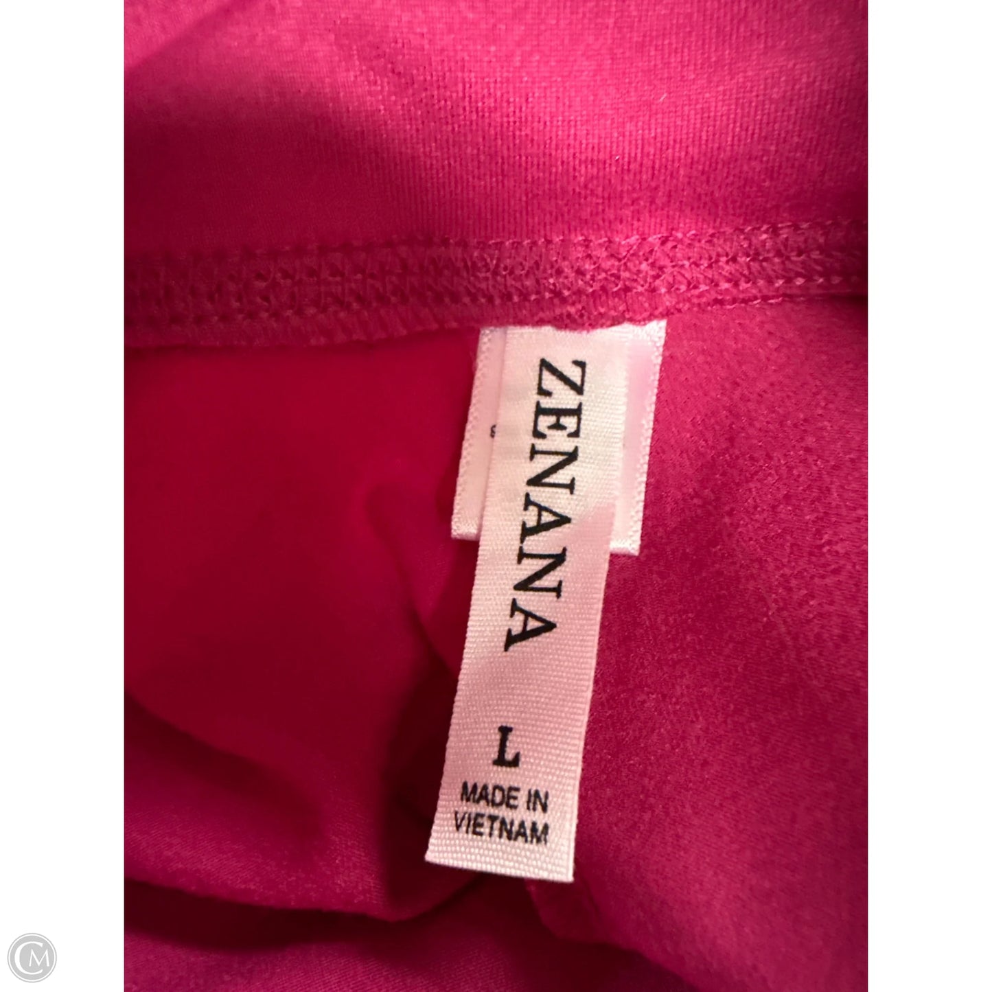 Athletic Leggings By Zenana Outfitters In Pink, Size: L