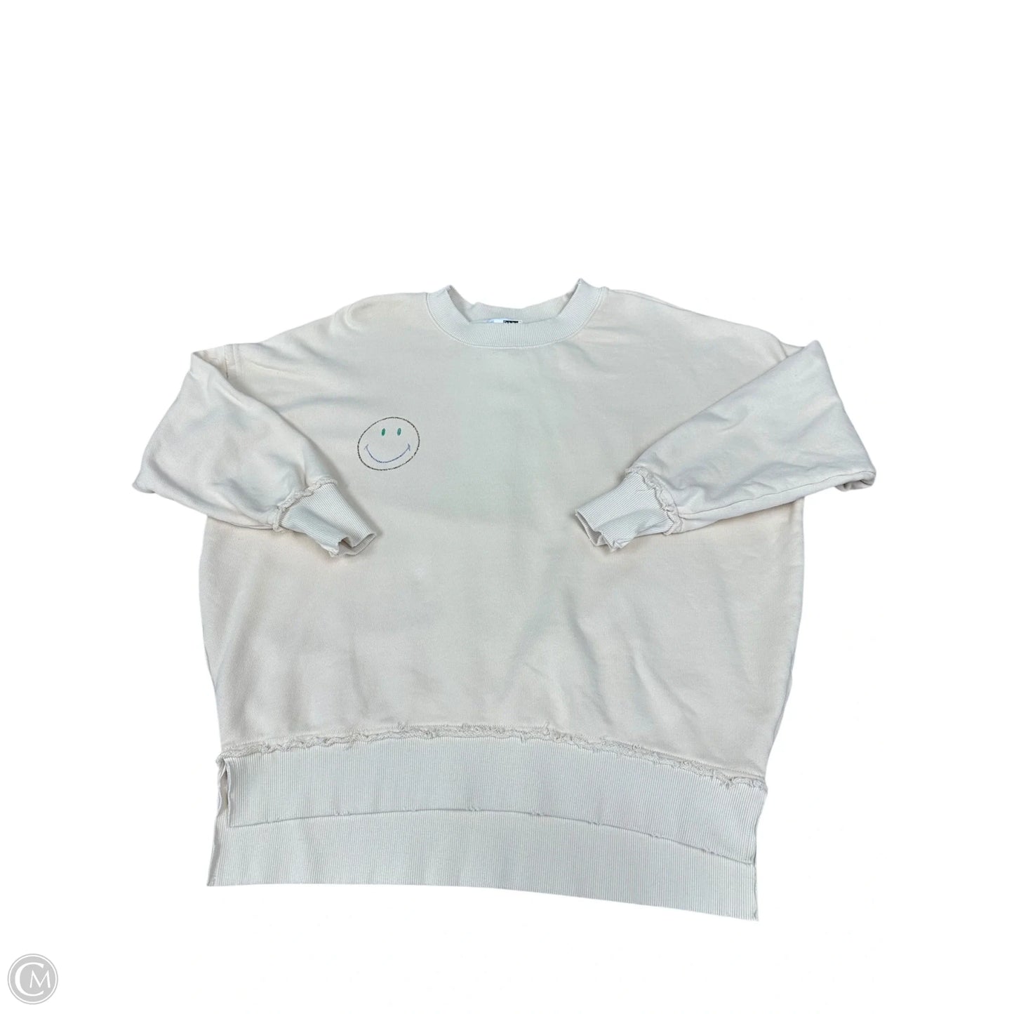 Sweatshirt Crewneck By Cmc In Cream, Size: S