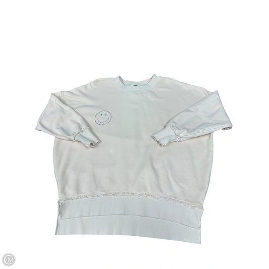 Sweatshirt Crewneck By Cmc In Cream, Size: S