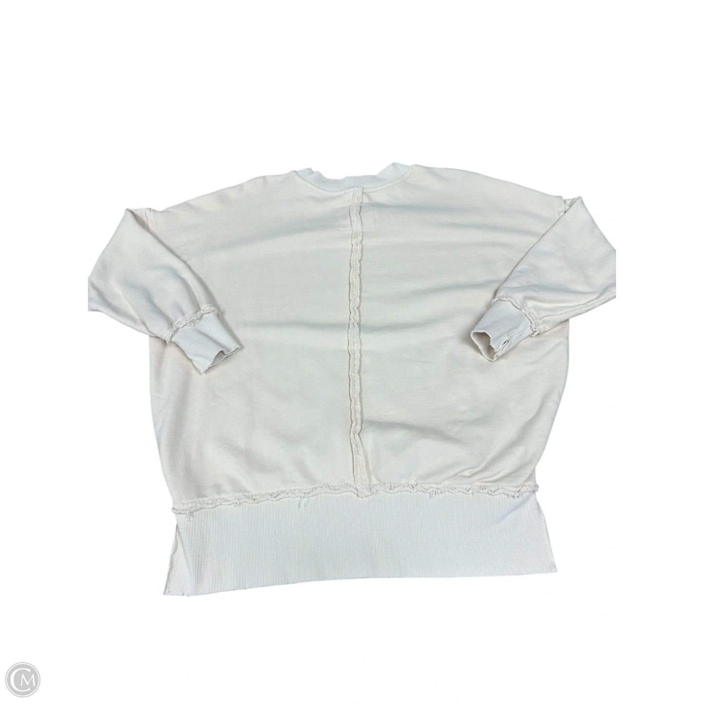 Sweatshirt Crewneck By Cmc In Cream, Size: S