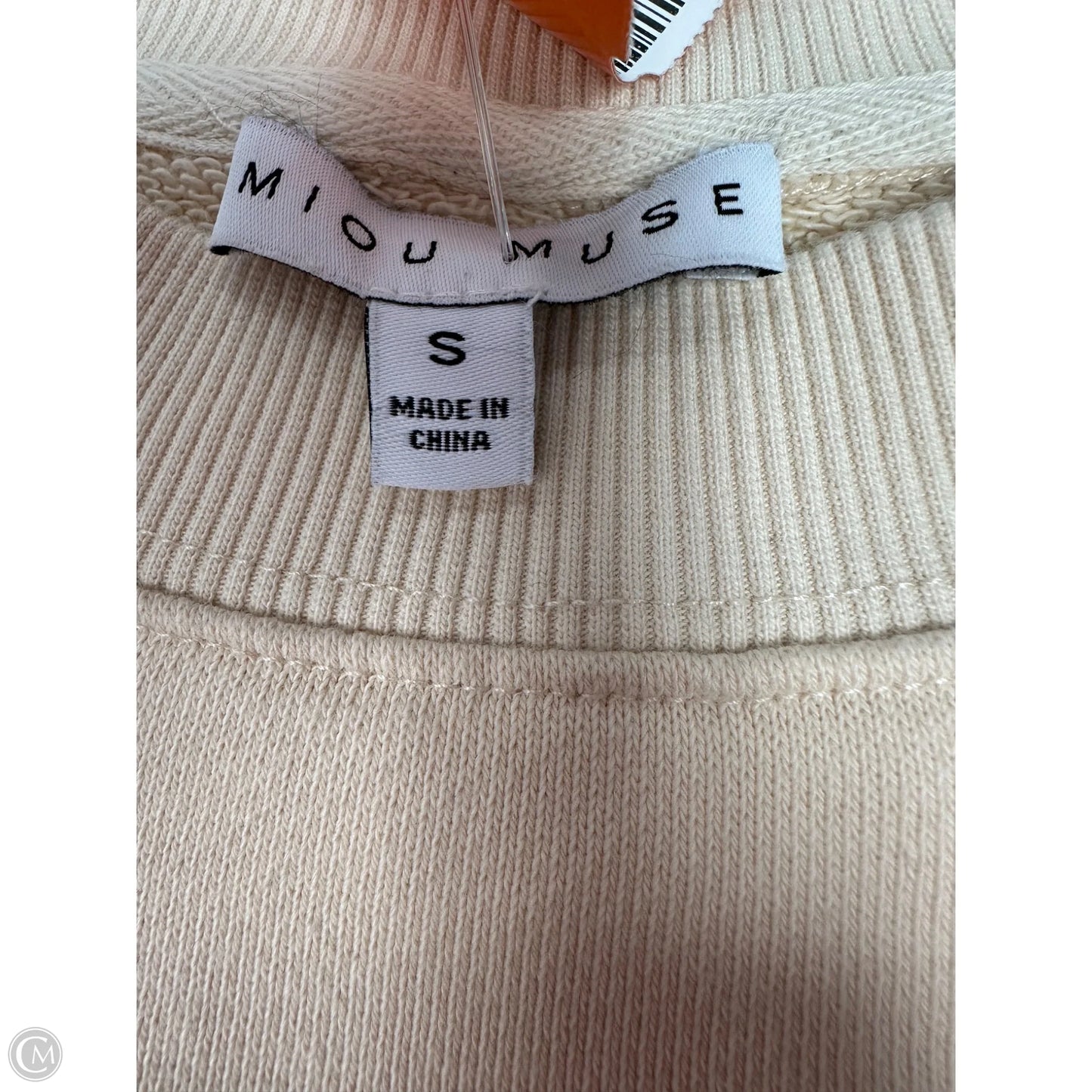 Sweatshirt Crewneck By Cmc In Cream, Size: S