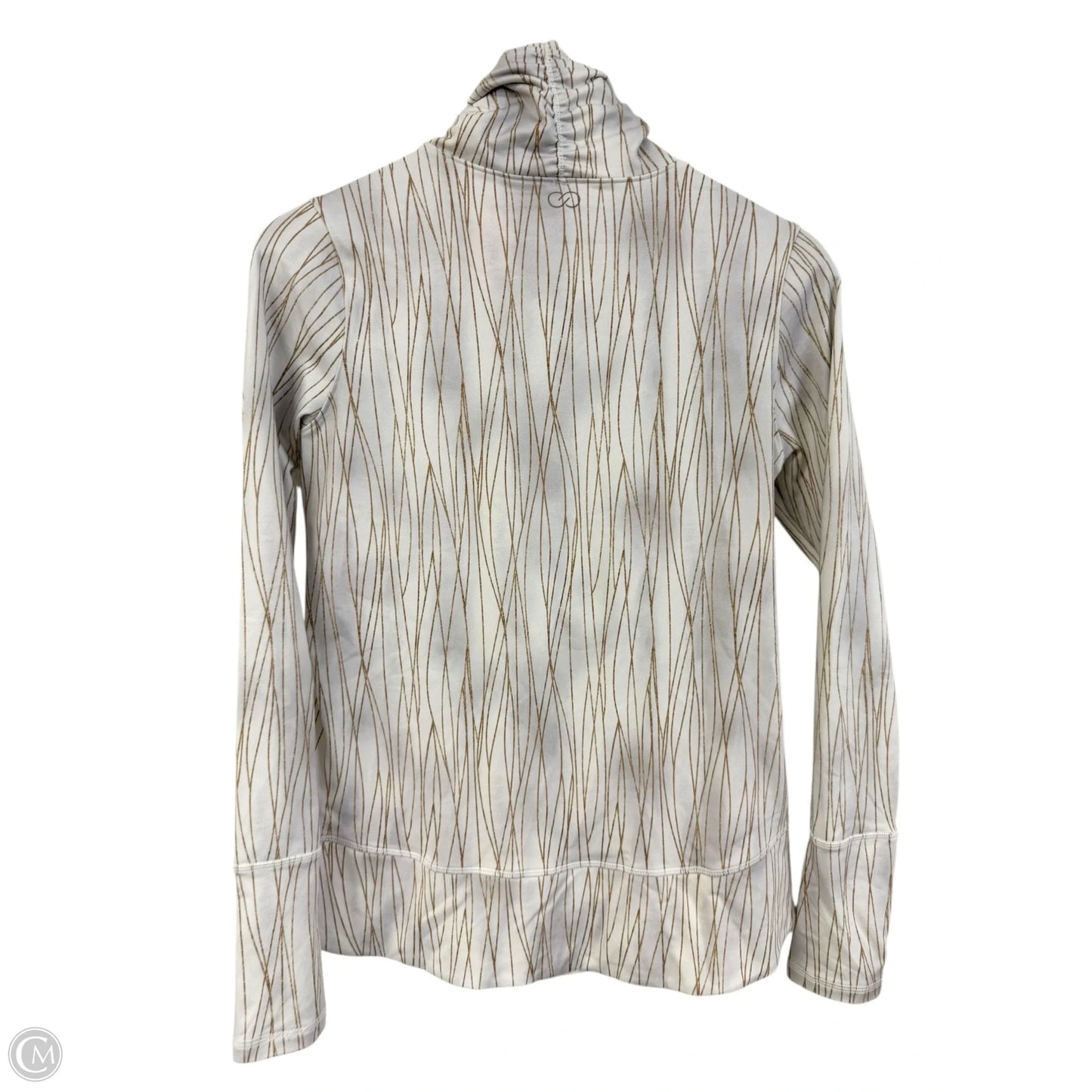 Athletic Top Long Sleeve Crewneck By Calia In Brown & White, Size: M