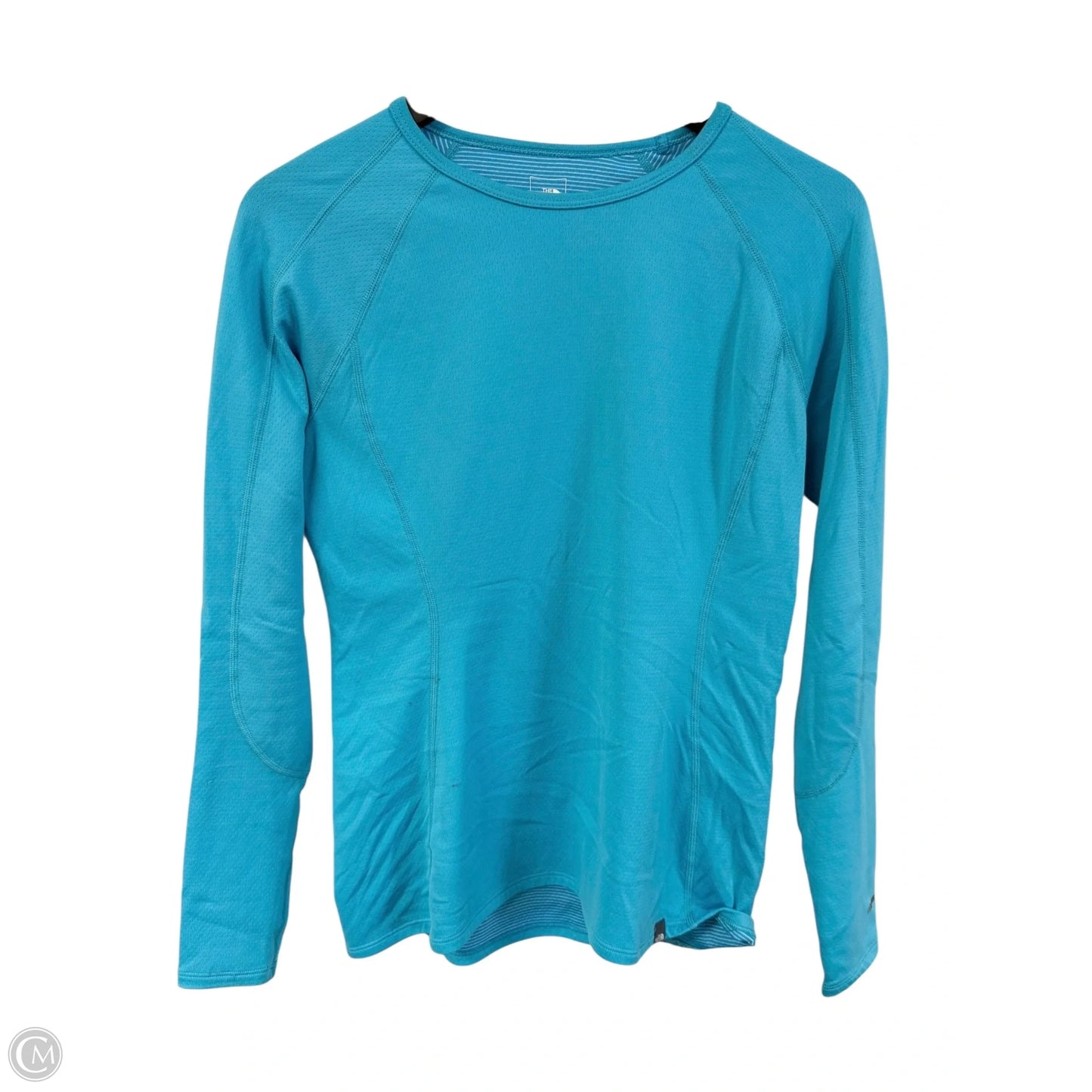 Athletic Top Long Sleeve Crewneck By The North Face In Aqua, Size: M
