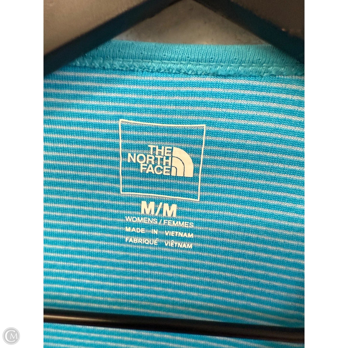 Athletic Top Long Sleeve Crewneck By The North Face In Aqua, Size: M