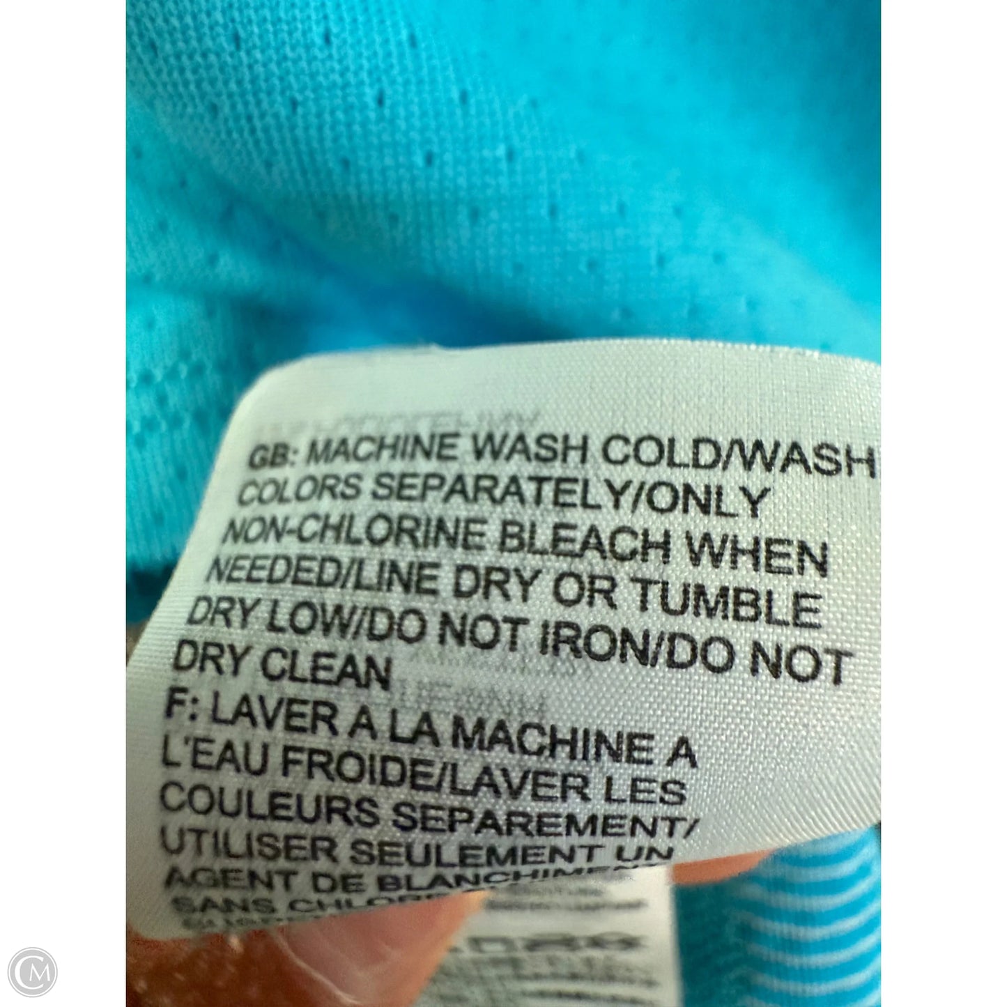 Athletic Top Long Sleeve Crewneck By The North Face In Aqua, Size: M