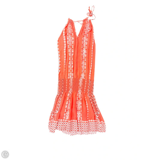 Dress Casual Midi By Braeve In Orange & White, Size: S