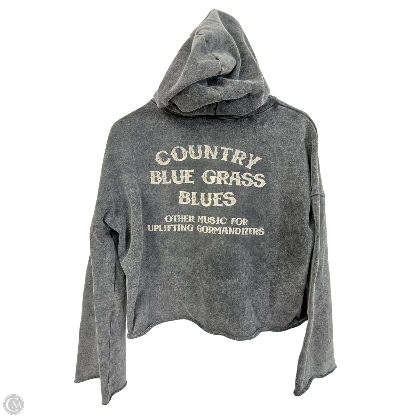 Sweatshirt Hoodie By Lucky Brand In Grey, Size: M