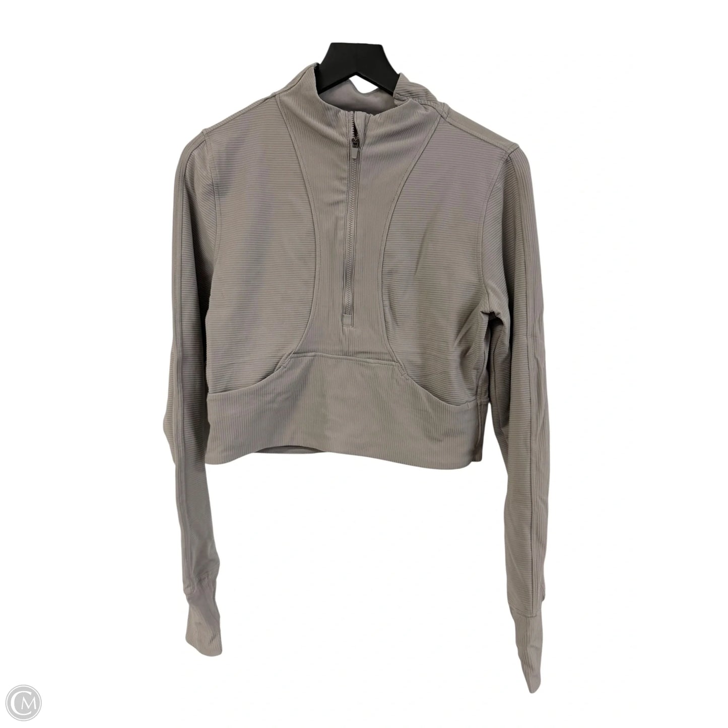 Athletic Top Long Sleeve Collar By 90 Degrees By Reflex In Grey, Size: Xl