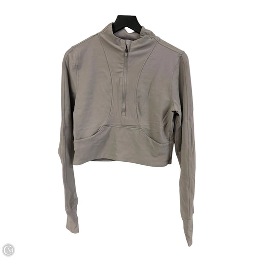 Athletic Top Long Sleeve Collar By 90 Degrees By Reflex In Grey, Size: Xl