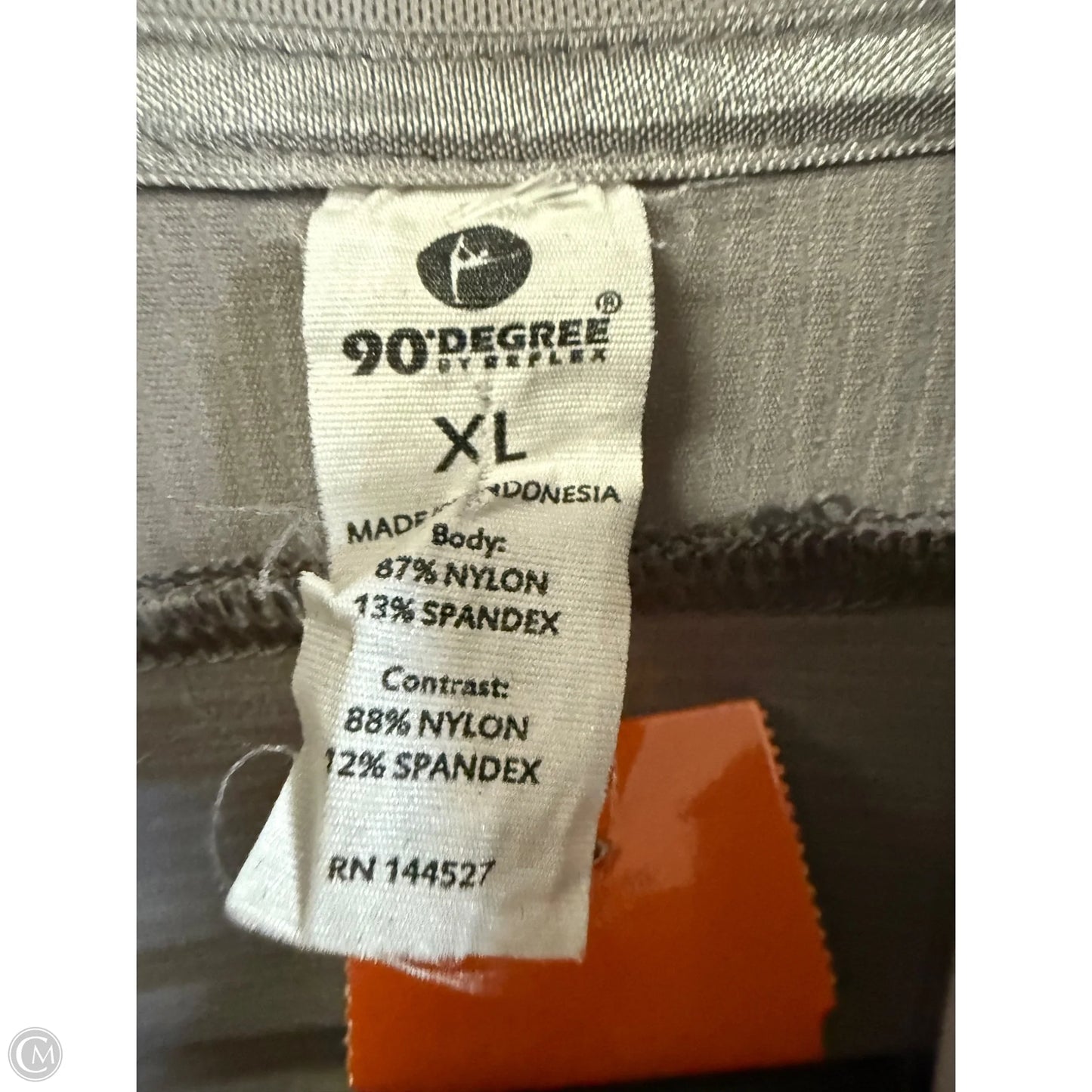 Athletic Top Long Sleeve Collar By 90 Degrees By Reflex In Grey, Size: Xl