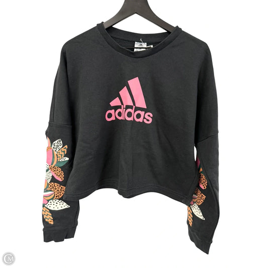 Sweatshirt Crewneck By Adidas In Black, Size: L