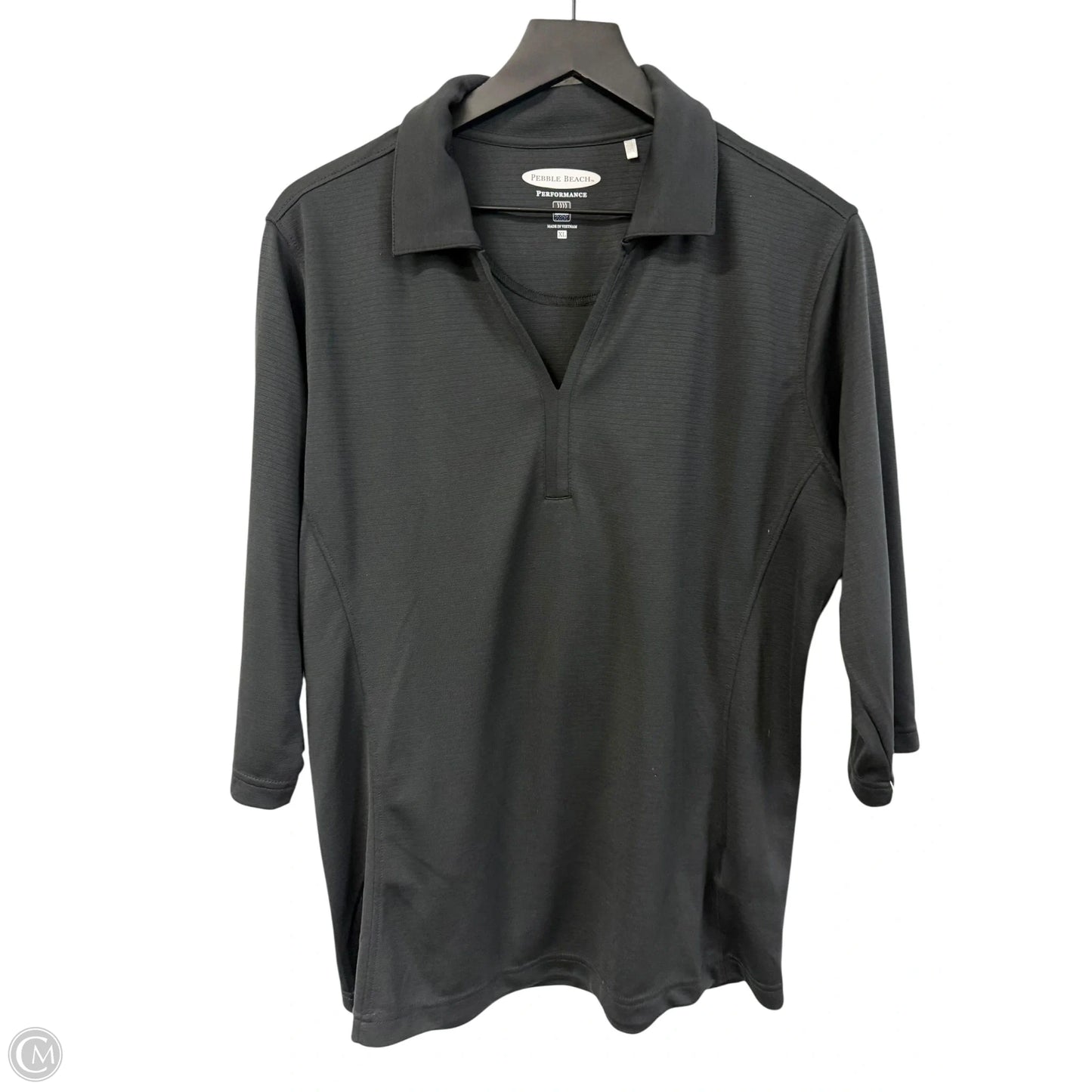Athletic Top Long Sleeve Collar By Clothes Mentor In Black, Size: Xl