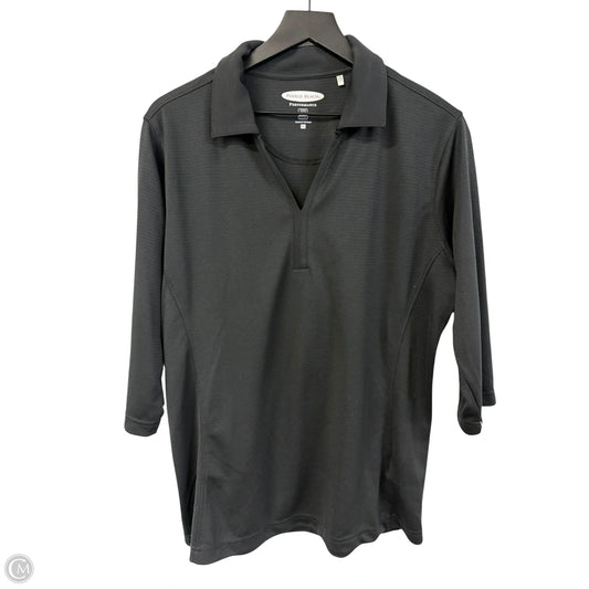 Athletic Top Long Sleeve Collar By Clothes Mentor In Black, Size: Xl