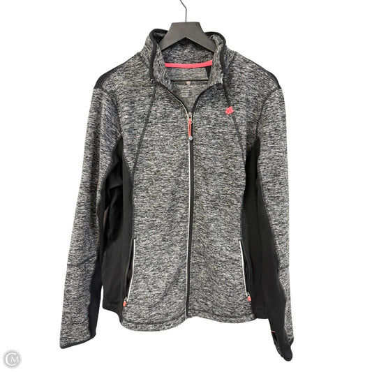 Athletic Jacket By Tangerine In Black & Grey, Size: Xxl