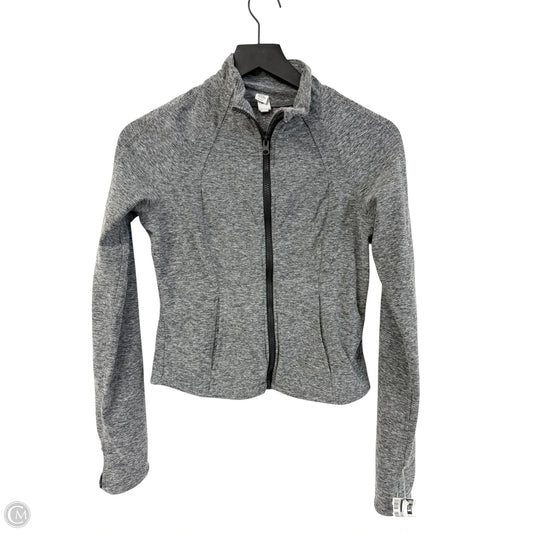 Athletic Jacket By Yogalicious In Grey, Size: S