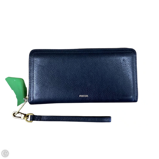 Wallet Leather By Fossil, Size: Medium