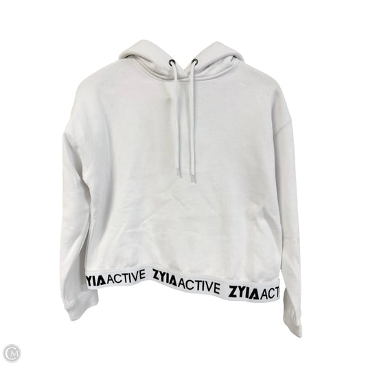 Sweatshirt Hoodie By Zyia In White, Size: S