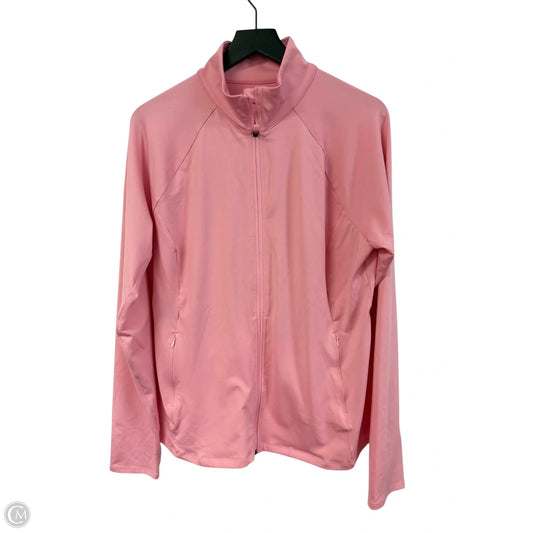 Athletic Jacket By Tek Gear In Pink, Size: Xl