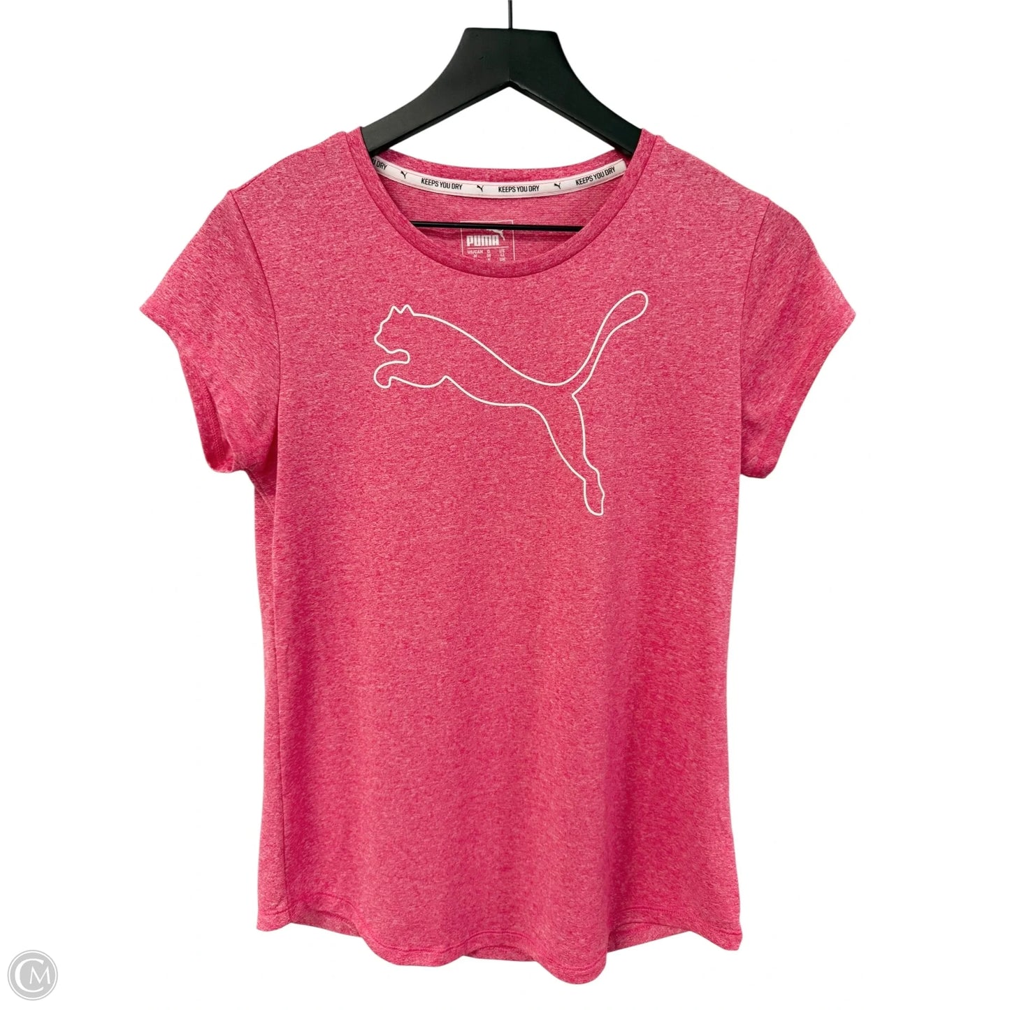 Athletic Top Short Sleeve By Puma In Pink, Size: M