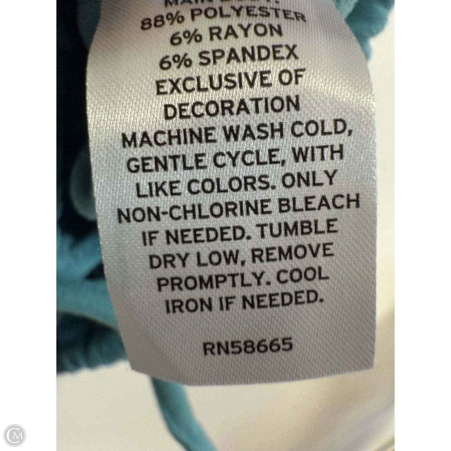 Top Long Sleeve By Abound In Aqua, Size: M