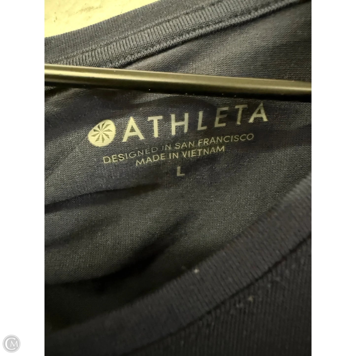 Athletic Top Short Sleeve By Athleta In Navy, Size: L
