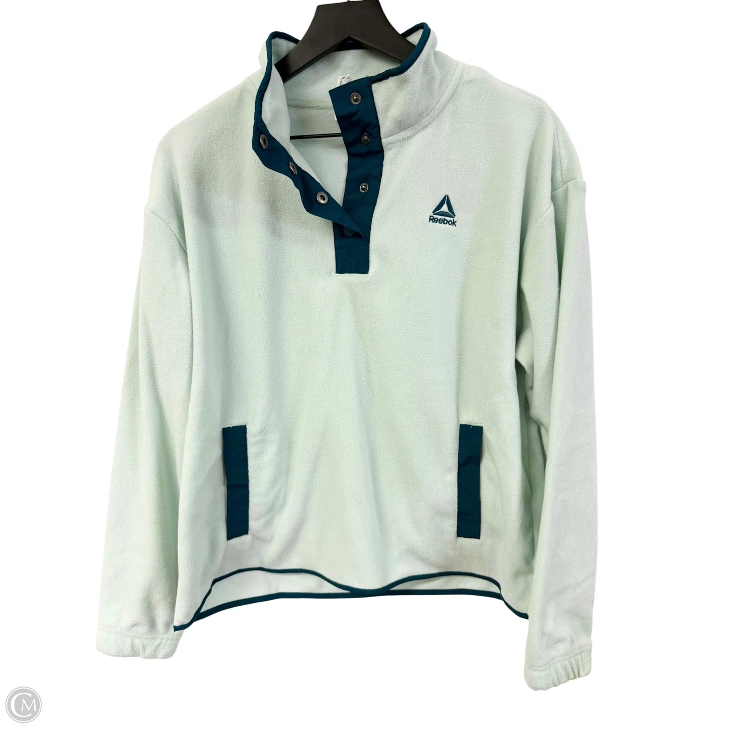 Sweatshirt Collar By Reebok In Green, Size: M