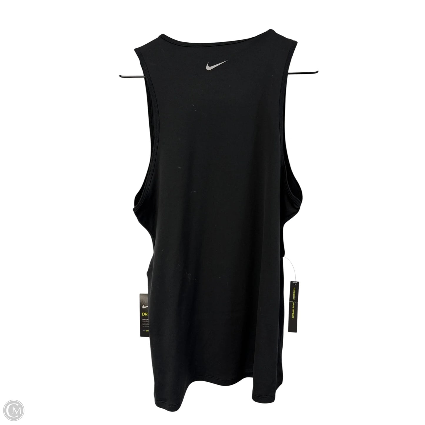 Athletic Tank Top By Nike Apparel In Black, Size: Xs