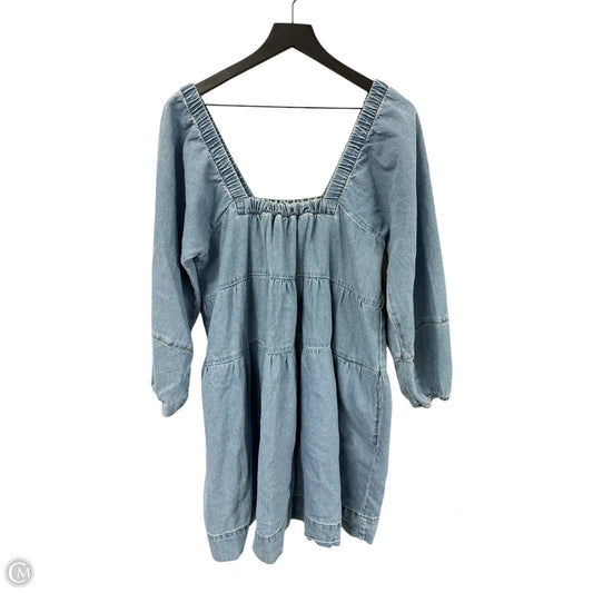 Dress Casual Short By Free People In Blue Denim, Size: M