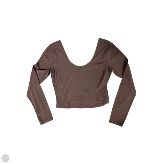 Athletic Top Long Sleeve Crewneck By Lululemon In Brown, Size: 8