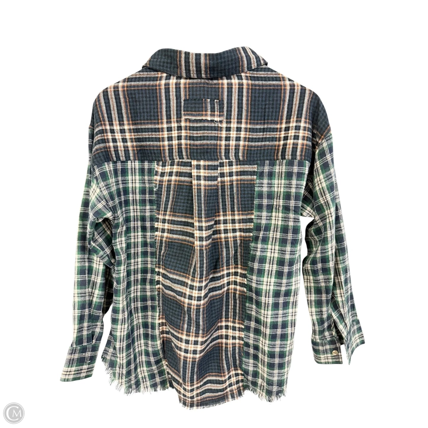 Blouse Long Sleeve By Cmc In Plaid Pattern, Size: S