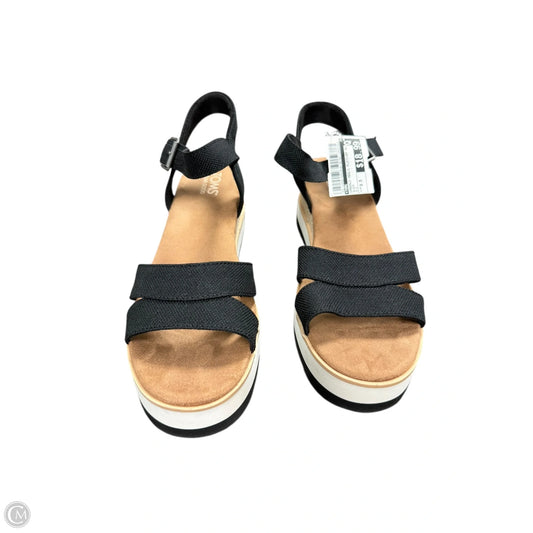Sandals Heels Platform By Toms In Black, Size: 8.5