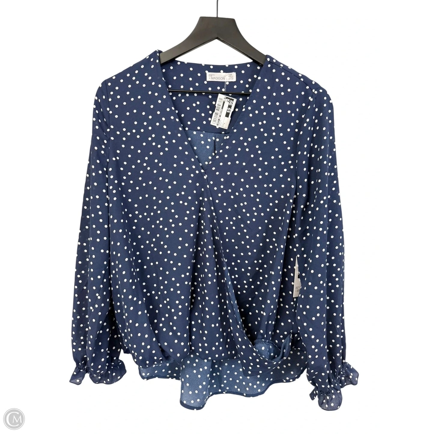 Top Long Sleeve By 89th And Madison In Blue, Size: L