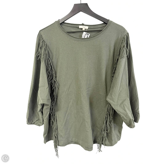 Top Short Sleeve By Easel In Green, Size: L