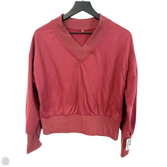 Top Long Sleeve By Cmf In Red, Size: S