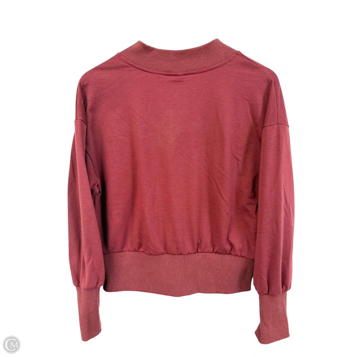 Top Long Sleeve By Cmf In Red, Size: S
