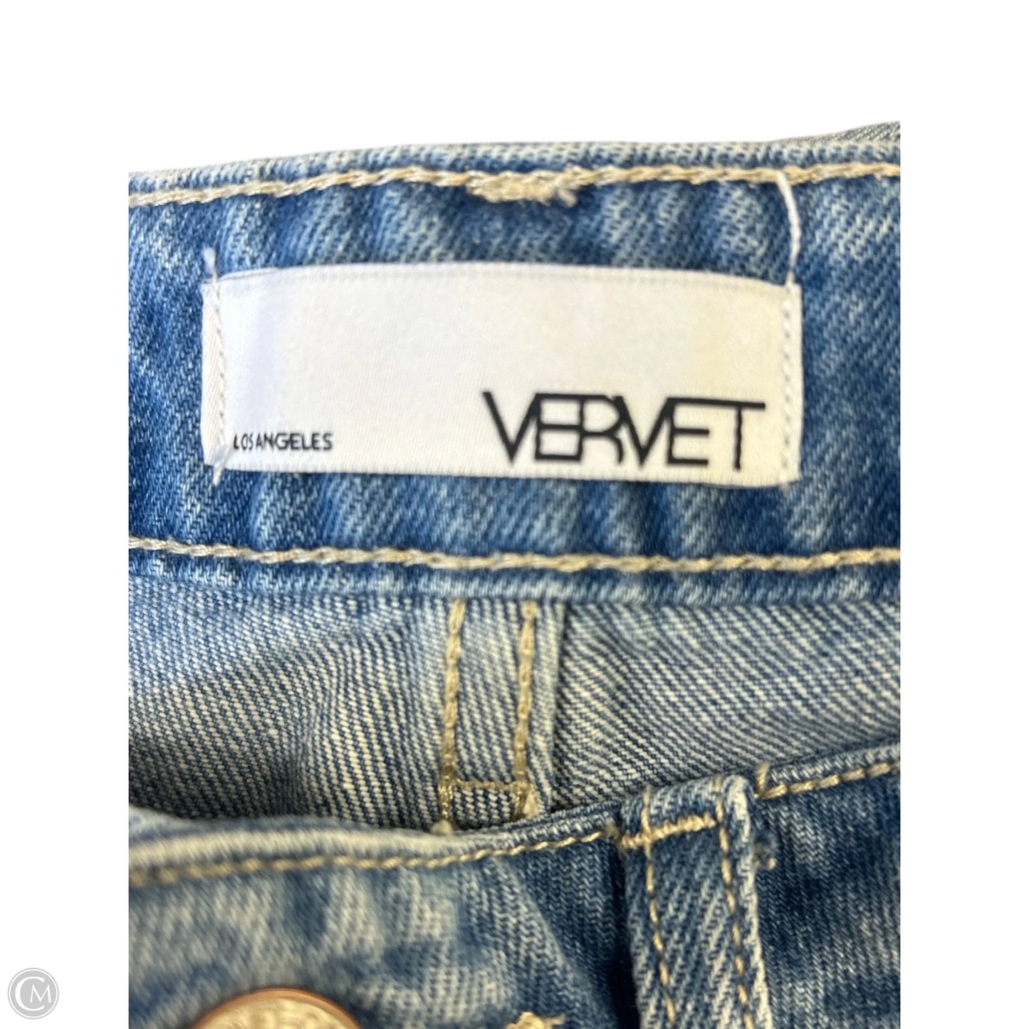 Jeans Straight By Vervet In Blue Denim, Size: 4