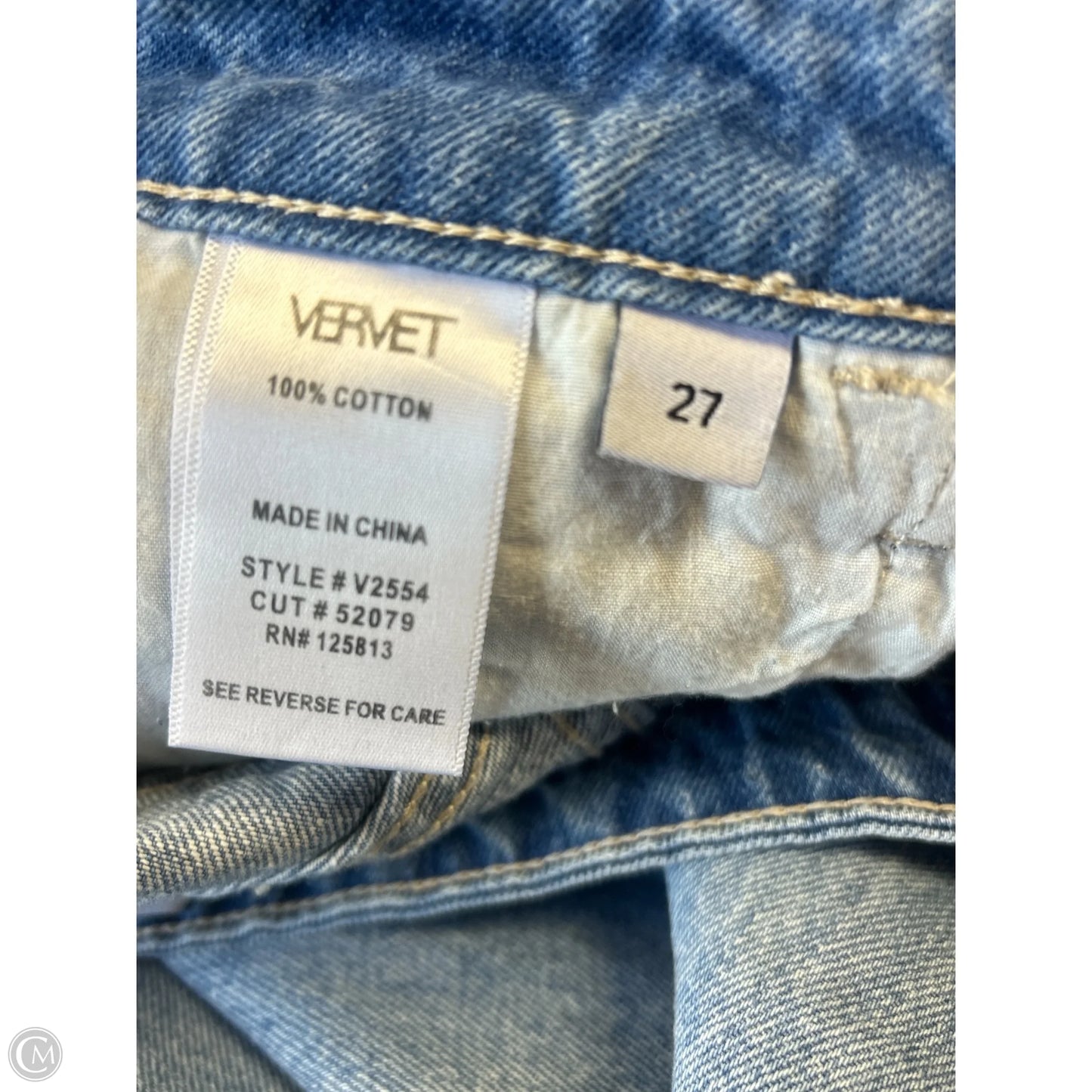 Jeans Straight By Vervet In Blue Denim, Size: 4