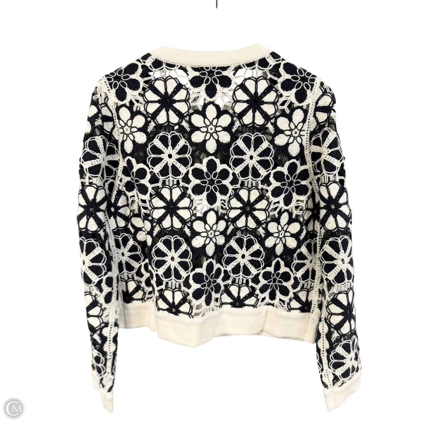 Cardigan By Liz Claiborne In Blue & White, Size: S