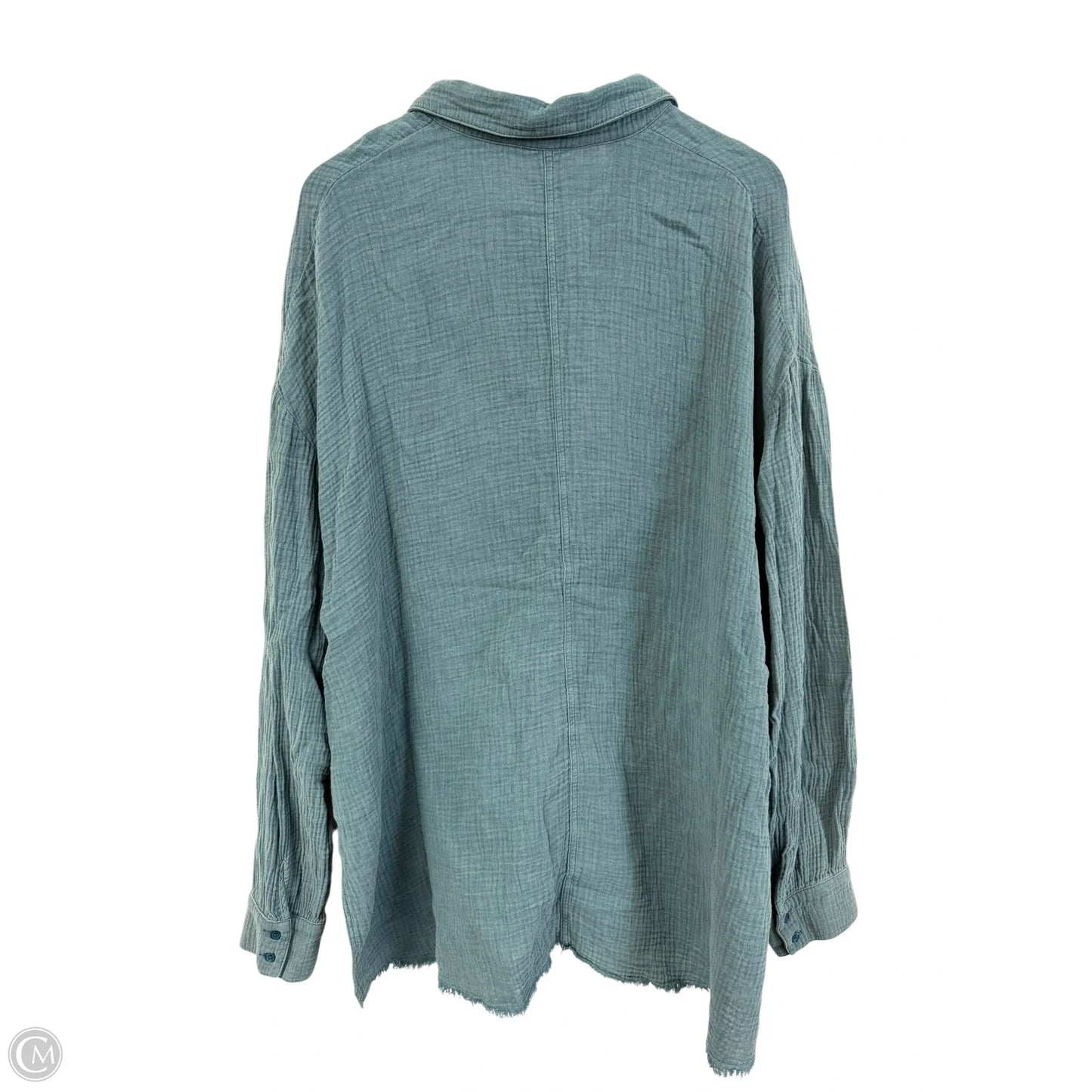 Blouse Long Sleeve By White Birch In Green, Size: 3x