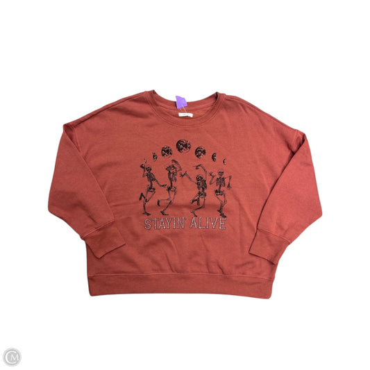 Sweatshirt Crewneck By Maurices In Orange, Size: 1x